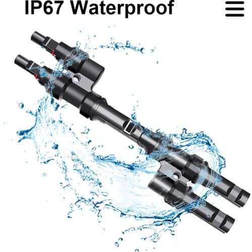 Connector 1 Pair 2T Solar PV Multi Parallel Branch Connectors pv module panel connector Male & Female Solar Energy Adapter