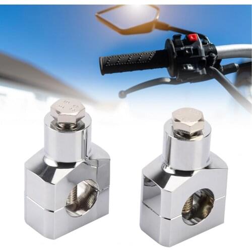2Pcs Motorcycle Handle Adapter Tough Anti-rust Chromed Motorcycle Handlebar Adjustable Clamp for 25mm Handlebars