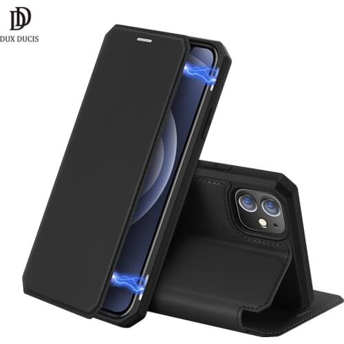 For iPhone iOS 12 12Pro 12Mini 12ProMax Flip Cover 360° Real Full Protection DUX DUCIS Skin X Series Luxury Leather Wallet Case