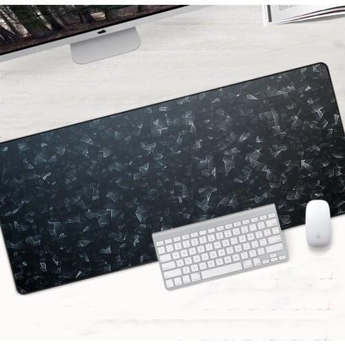 Blue Black Extra Large Mouse Pad Gaming Waterproof Mousepad Anti-slip Natural Rubber Mouse Mat with Lock Edge BIG Size Game Pad