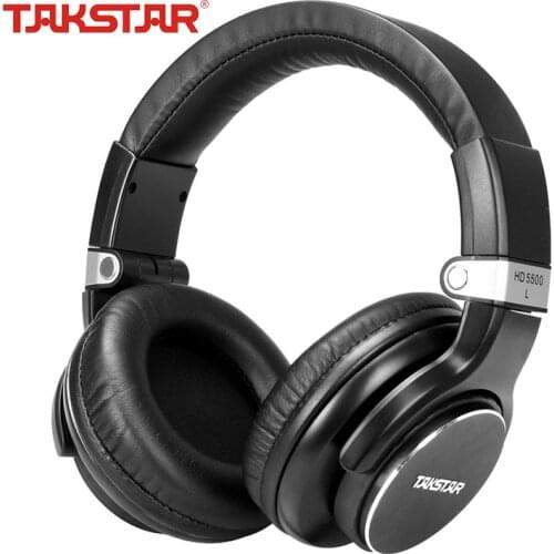 TAKSTAR HD5500 DJ Stereo Monitor Headphones Foldable Over-Ear Professional Studio Monitor Mixing for Home Music Entertainment