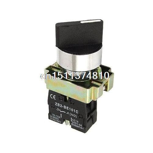 ON-OFF Two 2 Position Rotary Select Selector Switch Lock 1 NO ZB2-BE101C