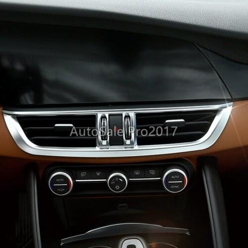 High-quality for Alfa Romeo Giulia Stelvio 2017 2018 abs Interior Middle Center Control Air Vent Outlet Cover Trim