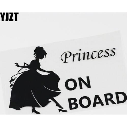 YJZT 15.3CM*9.5CM PRINCESS ON BOARD DecorCUTE ADORABLE BABY SEXY Vinyl Car Sticker 13C-0038
