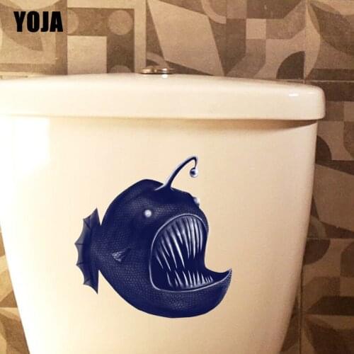YOJA 21.4*22.1CM Fashion Fish Wall Decal Toilet Sticker BedRoom Home Decor T3-0869