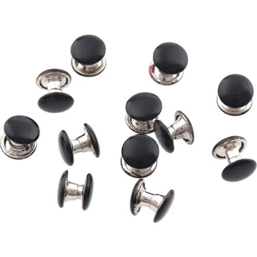 100sets/lot 8mm Metal Double Cap Rivets Studs Collision Nail Round Rivet for Leather Craft Garments Hat Pet Collar Decor