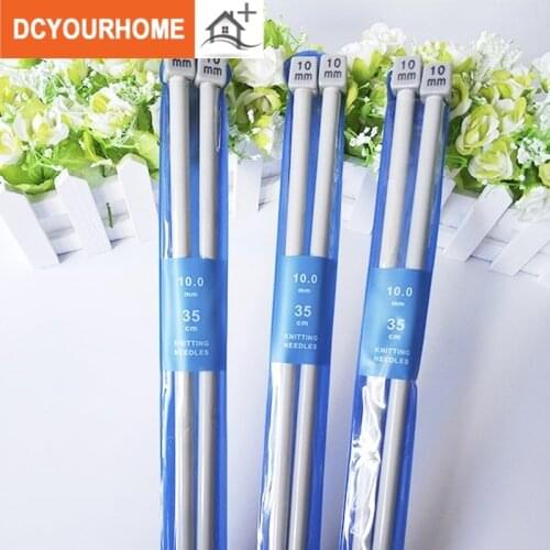 2pcs Single head aluminum knitting needle sweater needle aluminum sweater knitting stick needle DIY hand-knitted