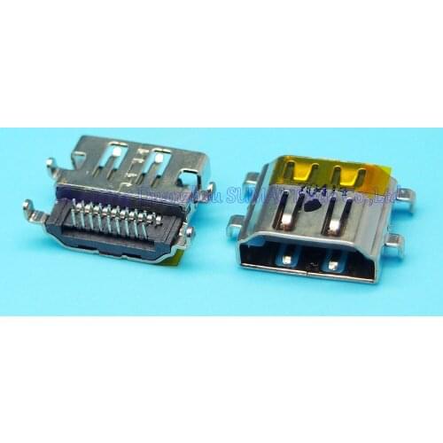 30pcs/lot 19pin HDMI Female Socket HD USB Port For asus sony toshiba hp lenovo etc HDMI Jack