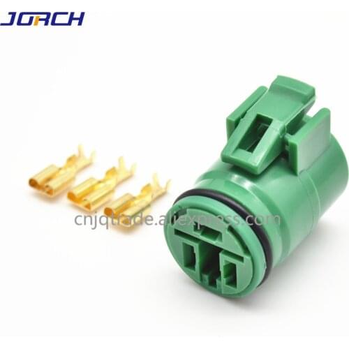 5sets 3pin 3 Way Automotive Female Socket Regulador Denso Round Connector Fuse Box 90980-10341
