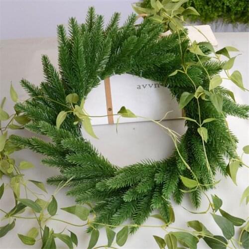 5pcs/set Artificial Plants Pine BranchesDIY New Year Party Decorations Xmas Ornaments