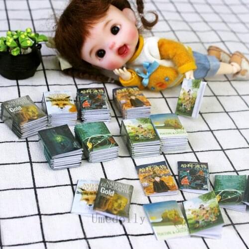 8pcs/set or 2pcs/set 1/12 Miniature Dollhouse Magazine Fairy Tale Comic Book OB11 Mini Doll Furniture Toy Accessories