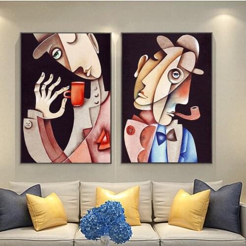 Picasso Abstract Figure Painting Posters and Prints Decorative Wall Art Pictures For Living Room No Frame Home Decoration