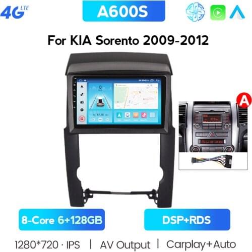 Android 10 With Steering Wheel Control 4G DSP Car Radio Multimidia Video Player GPS For Kia Sorento 2009 2010-2012 AM 2 Din Dvd