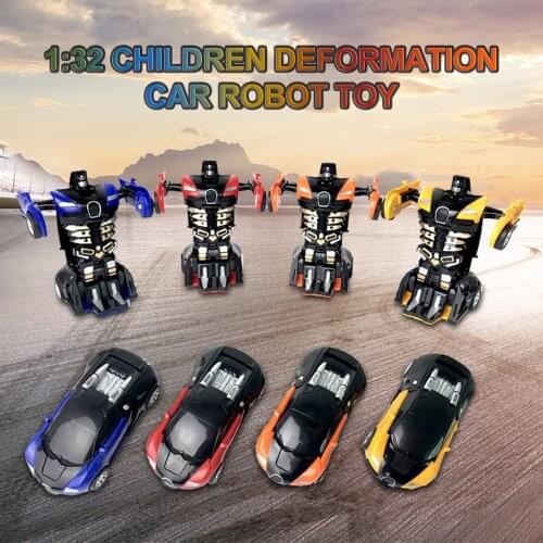 1:32 Pull Back The Collision Car Children Deformation Car Robot Toy For Kids Car RC Robots Models Toy Gift birthday toy dropship