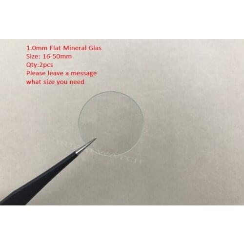 Free Shipping 2pc 1.0mm Thick 16-50mm Size Mineral Watch Crystal Watch Glass for W