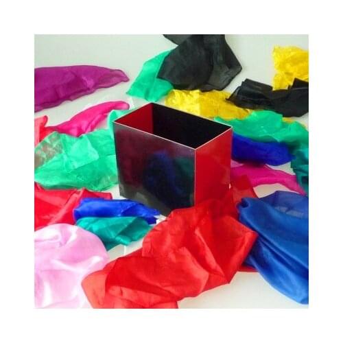 Free shipping Silk Fountain Box 2 - Magic Tricks,Fire Magic,Close Up,Stage,Accessories,Props