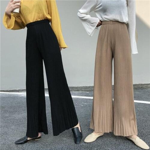 Pants Women Streetwear High Waist Loose Thin Straight Trousers Elegant All-match Trendy Korean Style Pant Pleated Breathable