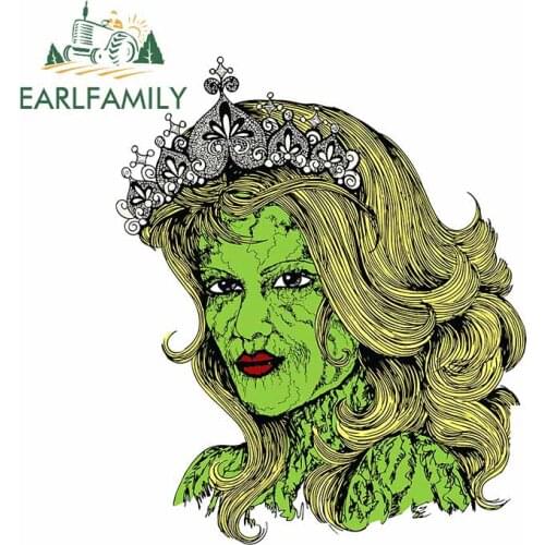 EARLFAMILY 13cm x 10.8cm for Queen of The Zombies Car Stickers Laotop Suitcase Decal Tuning Suitcase Snowboard Bumper Decoration