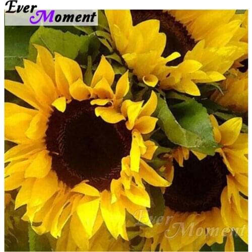Ever Moment 5D Diamond Embroidery Sunflower Diamond Mosaic Full Square Drills Artwork Home Decoration Diamond Painting ASF1133