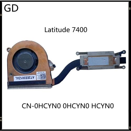 GD New Original For DELL Latitude 7400 Series CPU Laptop Cooling Heatsink CN-0HCYN0 0HCYN0 HCYN0 Full Tested Fast Shipping