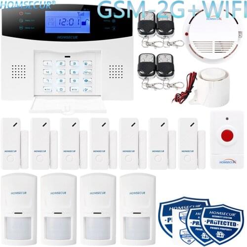 HOMSECUR Wireless&Wired WIFI GSM Home Security Alarm System with SOS Intercom