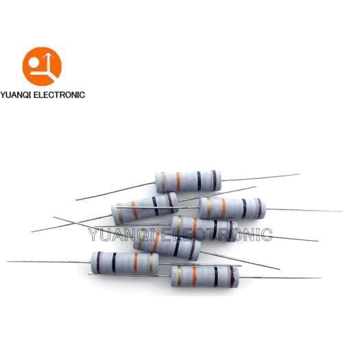 50pcs 5W Metal oxide film Resistor 5% 1R ~ 10M 100R 220R 330R 1K 2.2K 3.3K 4.7K 10K 22K 47K 100K 1M 100 220 330 ohm Carbon Film