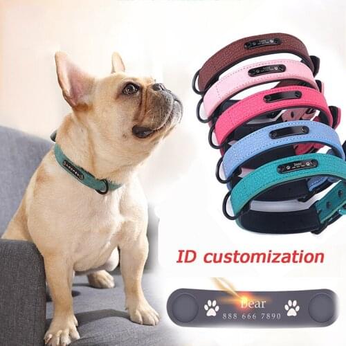 Personalized Dog Collar Pet Custom ID Engraving Collar Large Dog Name Plate Puppy Tags Custom Supplies Pets Accessoires stuff