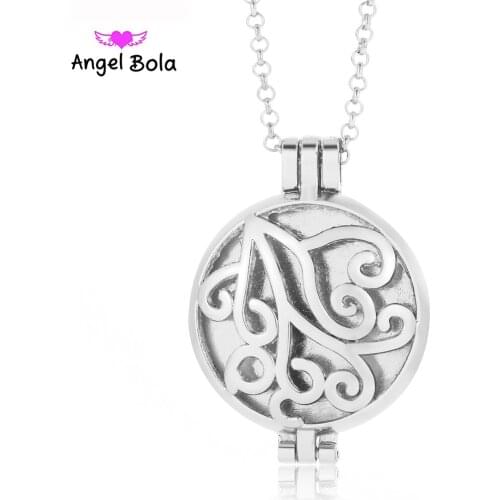 Aromatherapy pendant Necklaces Angel Ball Round Essential Oil Necklace For Women DIY Jewelry L117