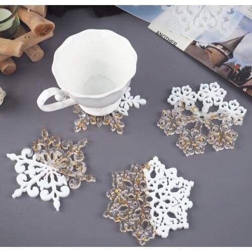 Snowflower Coaster Silicone Mold Resin Casting Molds DIY Crystal Epoxy Resin Coaster Resin Crafts Jewelry Making Tools