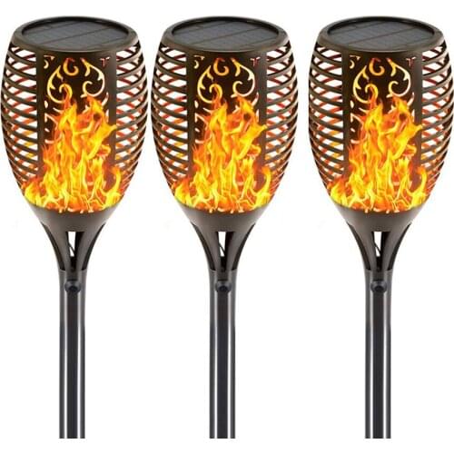Thrisdar 96LEDS Solar Dancing Flickering Flames Light Outdoor Solar Torch Light For Landscape Garden Pathway Decor Light