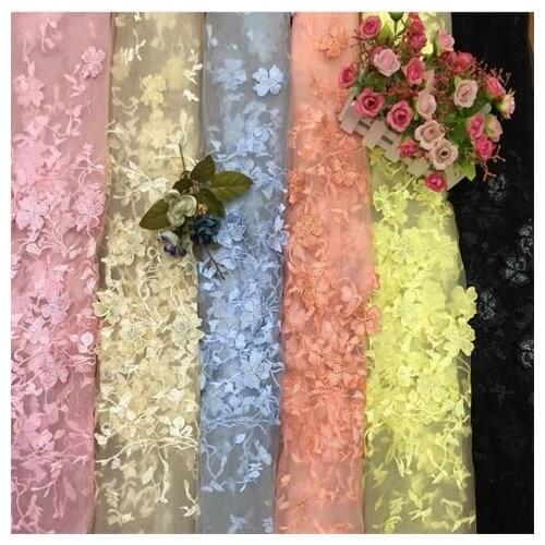 Three dimensional lucky grass Decal Screen embroidery childrens clothing fabric heavy industry embroidery lace fabric