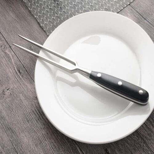 Stainless Steel Double Needle Barbecue Beef Fork Portable Outdoor BBQ Fork Barbecue Tool Food Pitchfork
