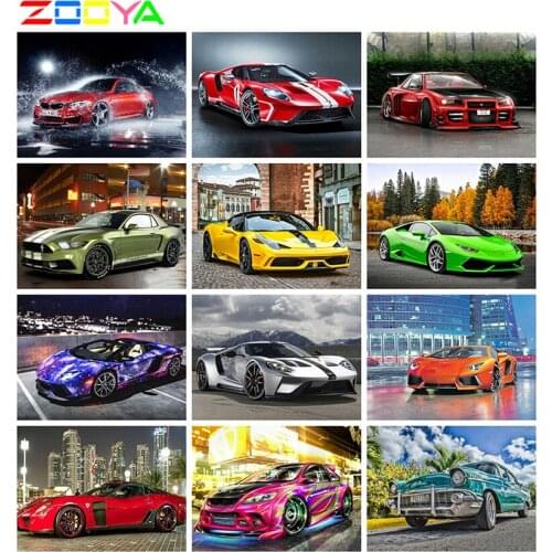 ZOOYA 5D DIY Diamond Painting Car Full Square Diamond Embroidery Landscape Cross Stitch Mosaic Rhinestone Picture of Home Decor