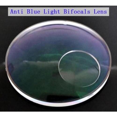 1.56 Anti Blue Round Top Bifocals Myopia Presbyopia Glasses Lens Custom Optical Prescription Nearsighted Reading Glasses Lens