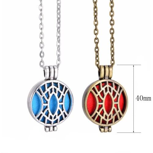 1Pc Dream Cather Antique Bronze Aromatherapy Pendant Essential Oil Diffuser Locket Pendant Necklace For Gift