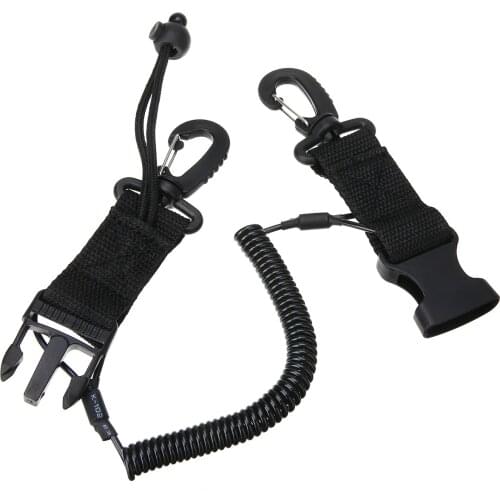 1Pc Diving Lanyard Rope with Clips and Quick Release Buckle Spring Coil Camera Scuba Diving Dive For Underwater Dive