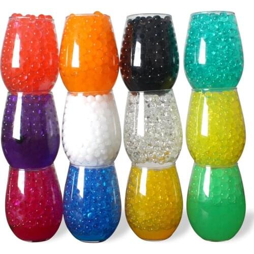 1700pcs/bag Colorful Pearl Gel Ball Polymer Hydrogel Potted Crystal Mud Soil Water Beads Grow Magic Jelly Wedding Home Decor