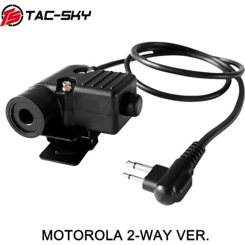 TAC-SKY U94 PTT MOTOROLA 2-WAY VER 2pin plug earphone accessories PTT U94 military tactical headset walkie-talkie adapter