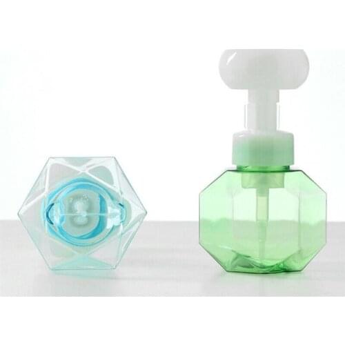 300ml Liquid Soap Dispenser Flower Shape Foam Foaming Pump Lotions Refillable Bottle Liquid Distributor Shower Foam Pump Bottle