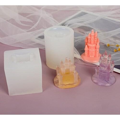 3D Castle Silicone Material Handmade Candle Mold DIY Crystal Epoxy Clay Making Supplies Mould Soap Home Decoration Art Tools