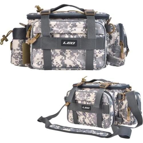 40x17x20cm Camouflage Carp Fishing Bag Multifunctional Waterproof Outdoor Waist Shoulder Bag Case Reel Lure Camera Storage Bag