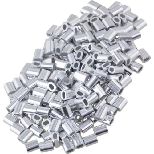 5mm x 4mm Silver Model M1 Wire Rope Oval Aluminum Clip Ferrule Sleeves Pack of 500