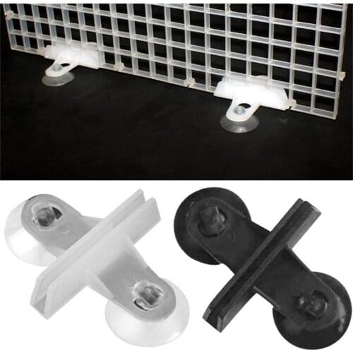 Plastic 5Pcs Safe Breeding Separation Suction Cups Creative Partition Suckers Black White for Glass Clamp