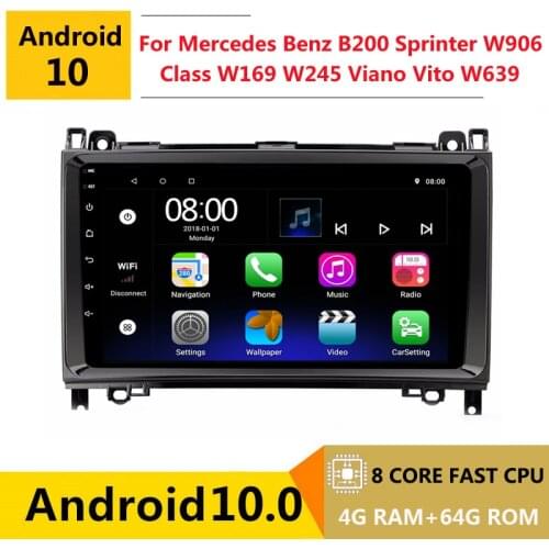 8 core android 10 Car radio DVD multimedia player GPS for Mercedes Benz B200 A B Class W169 W245 Viano Vito W639 Sprinter W906