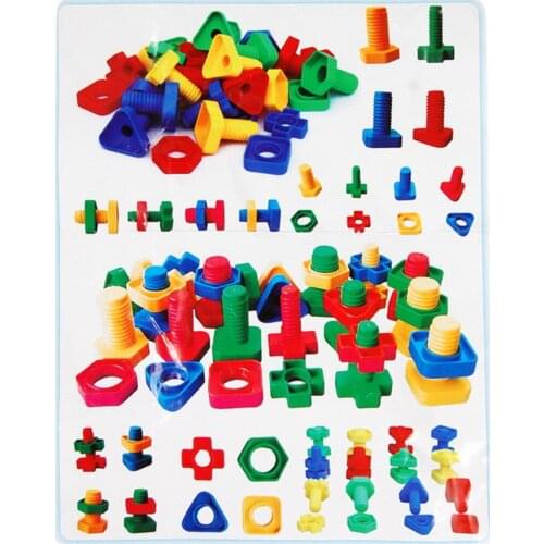 20set baby 3D Building puzzle Toys games For Children 3years Educational Toys Mind Build Screw nut set