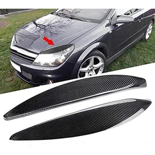For Opel Vauxhall Astra H MK5 2004~2009 Car Front Headlight Lamp Eyebrows Eyelids Moulding Cover Trims Head Lamp Eyelids Sticker