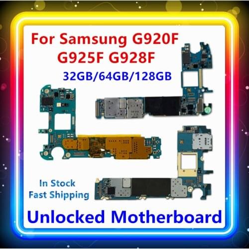 For Samsung Galaxy S6 G920F Motherboard S6 Edge G925F Motherboard S6 Edge+ G928F Motherboard 32/64/128gb In Stock Board