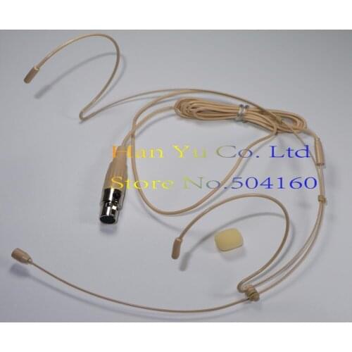 Dual Ear Hook Mic Headworn Headset Head Microphone For Shure ALL XLR 3PIN TA3F