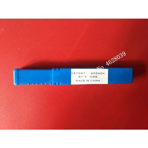 HSS Keyway Broach With Shim High Speed Steel Broaching Tools 3mm A Push-Type Keyway Broach Metric Sized Cutting Machine Tool GOO