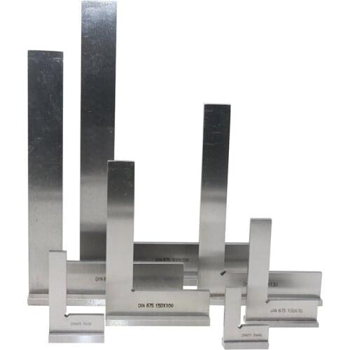 Machinist Square 90 Degree Right Angle Engineer Set with Seat Precision Ground Carbon Steel Flat Steel Hardened Angle Ruler